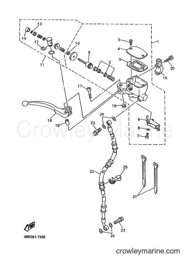 1997 Street Bike XJ600S - XJ600S (4BRC) [080] - FRONT MASTER CYLINDER