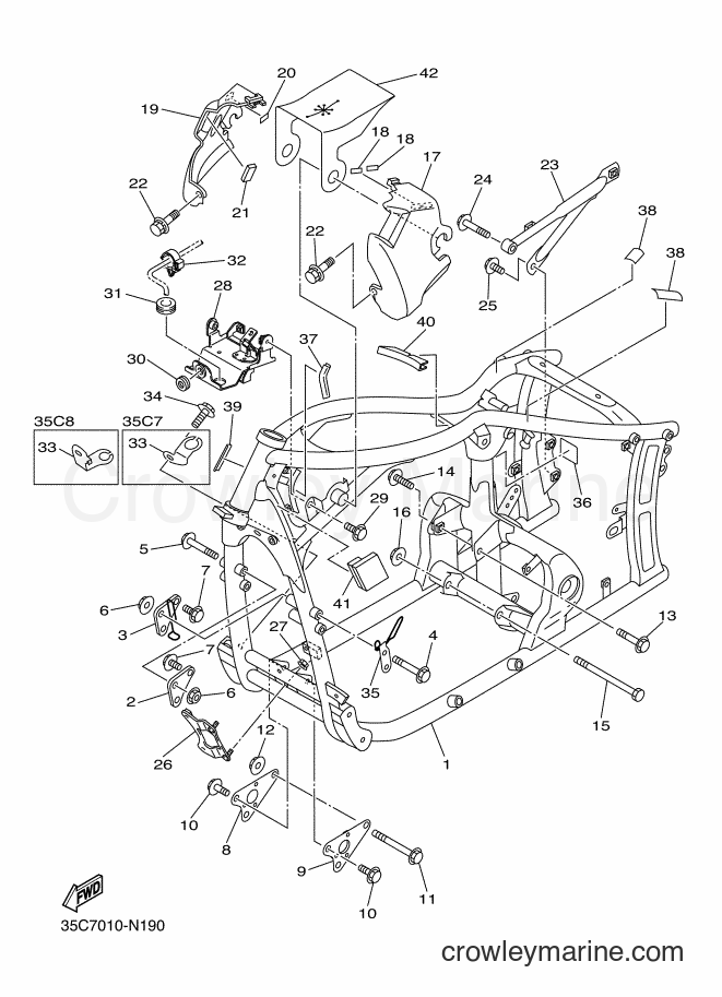 Yamaha Motors XVS400 (35C8) [010] - FRAME
