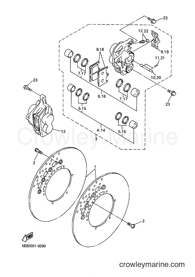 1999 Sport Bike YZF-R6 - YZF-R6 (5EB1) [070] - FRONT BRAKE CALIPER