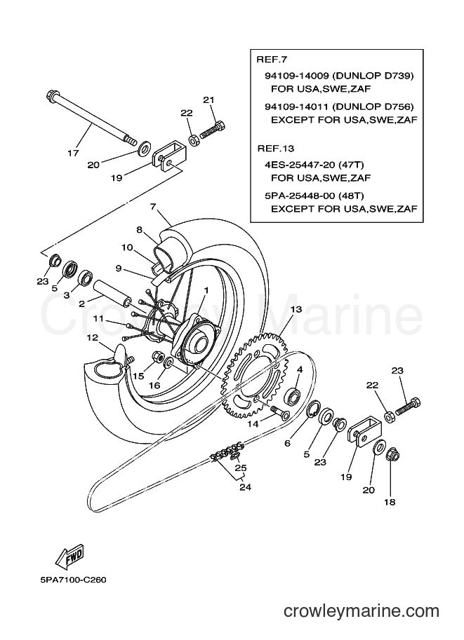 2004 Dirt Bike YZ85 - YZ85 (5PA7) [060] - REAR WHEEL