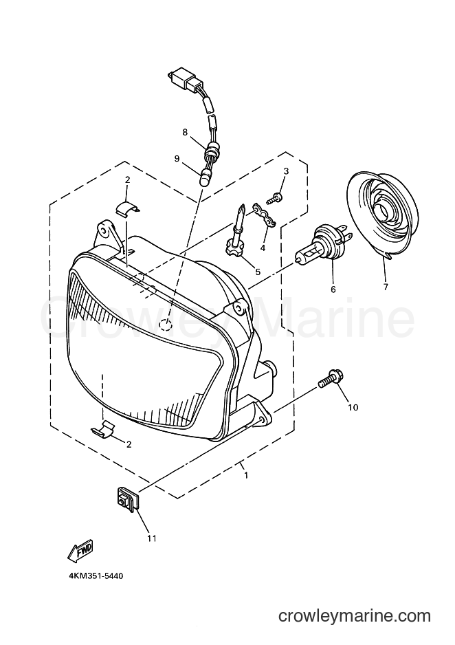 1998 Street Bike XJ900S - XJ900S (4KM7) [080] - HEADLIGHT
