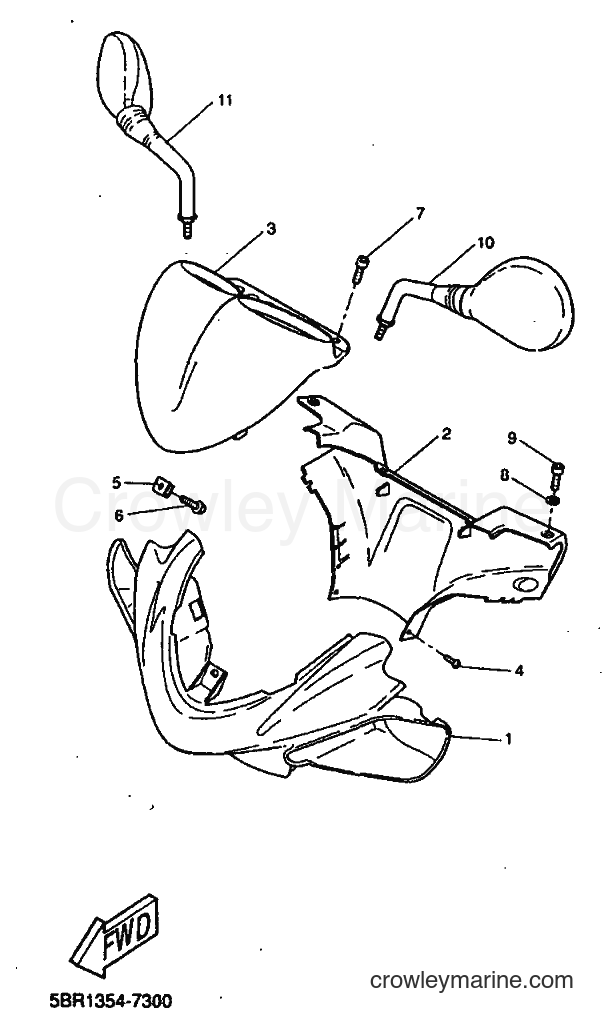 1999 Scooter YQ50 - YQ50 (5HE8) [010] - COWLING 1