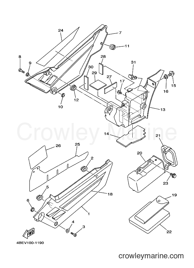 2001 Dirt Bike XT225 - XT225 (4BEX) [010] - SIDE COVER
