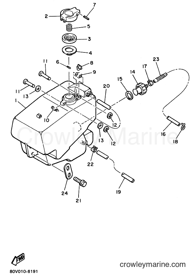 1992 Snowmobile BR250 - BR250 (89B1) [020] - FUEL TANK