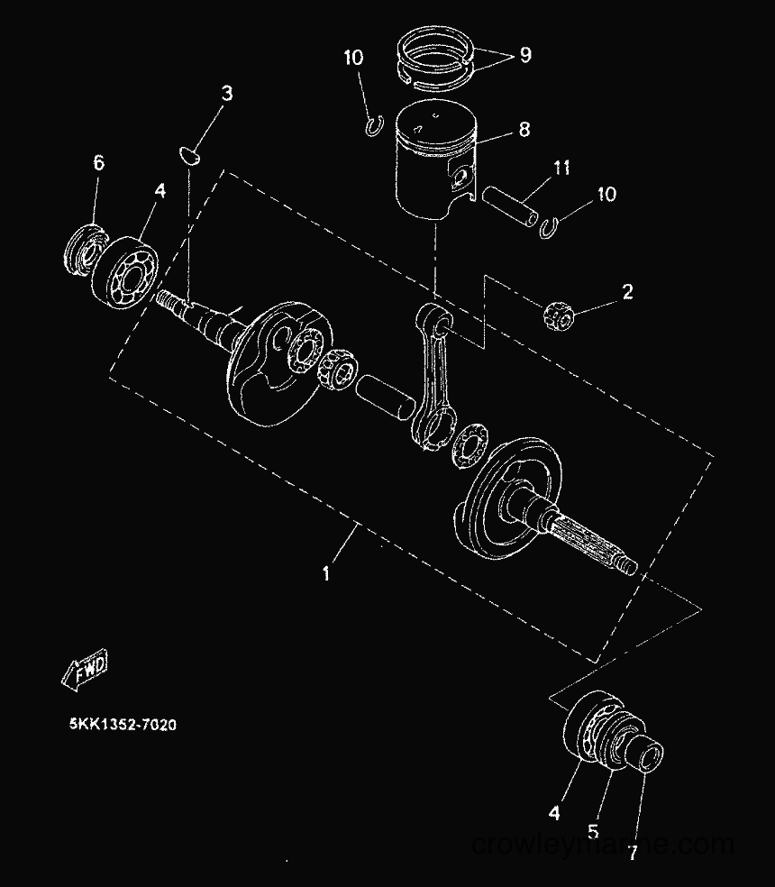 1999 Scooter YN100 - YN100 (5KK1) [99C] - CRANKSHAFT & PISTON