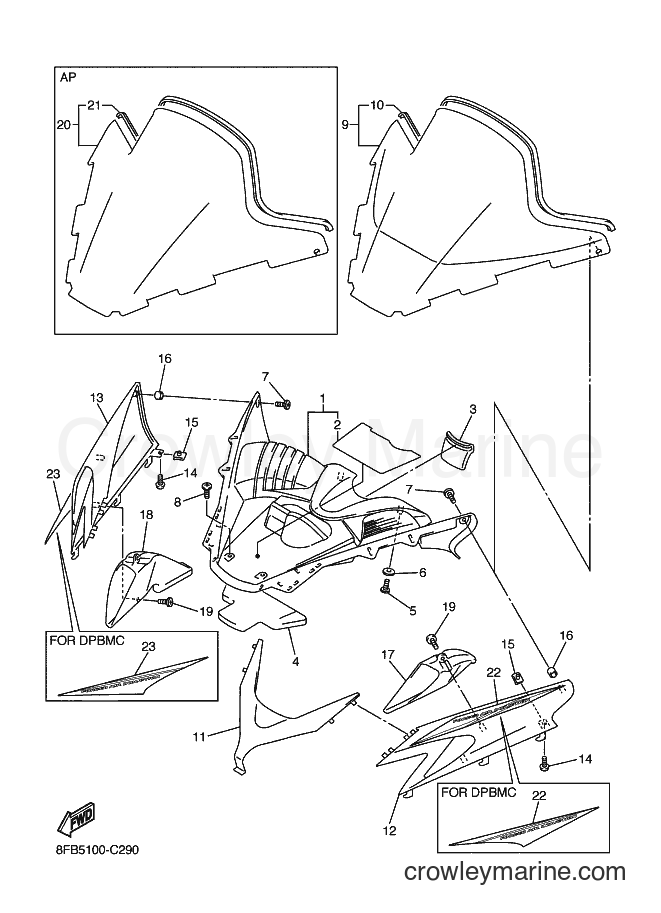 Yamaha Motors SXV70ER (8FB5) [020] - WINDSHIELD