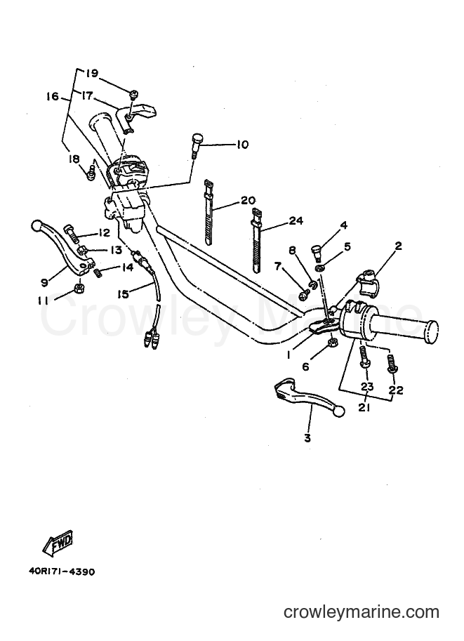 1988 Dirt Bike DT200U - DT200U (40R0) [010] - HANDLE SWITCH & LEVER
