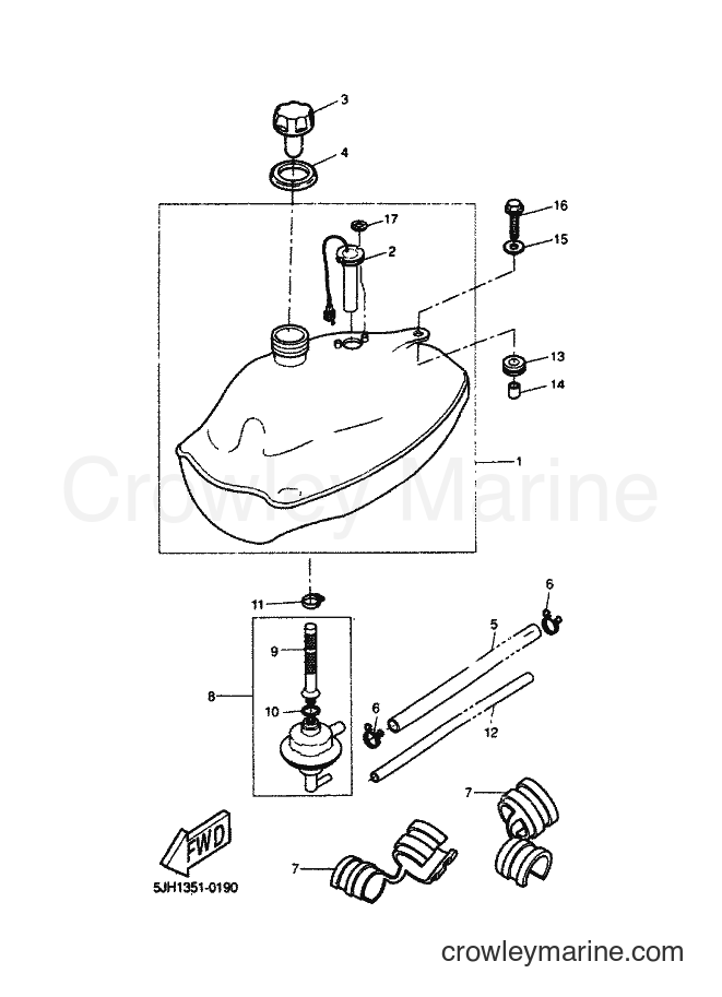2000 Scooter EW50 - EW50 (5LH1) [010] - FUEL TANK
