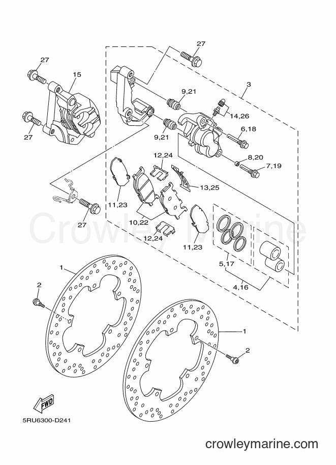 2011 Scooter YP400 - YP400 (34BD) [010] - FRONT BRAKE CALIPER