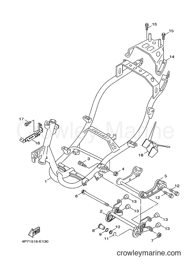 2006 Scooter XC125E - XC125E (4P71) [010] - FRAME