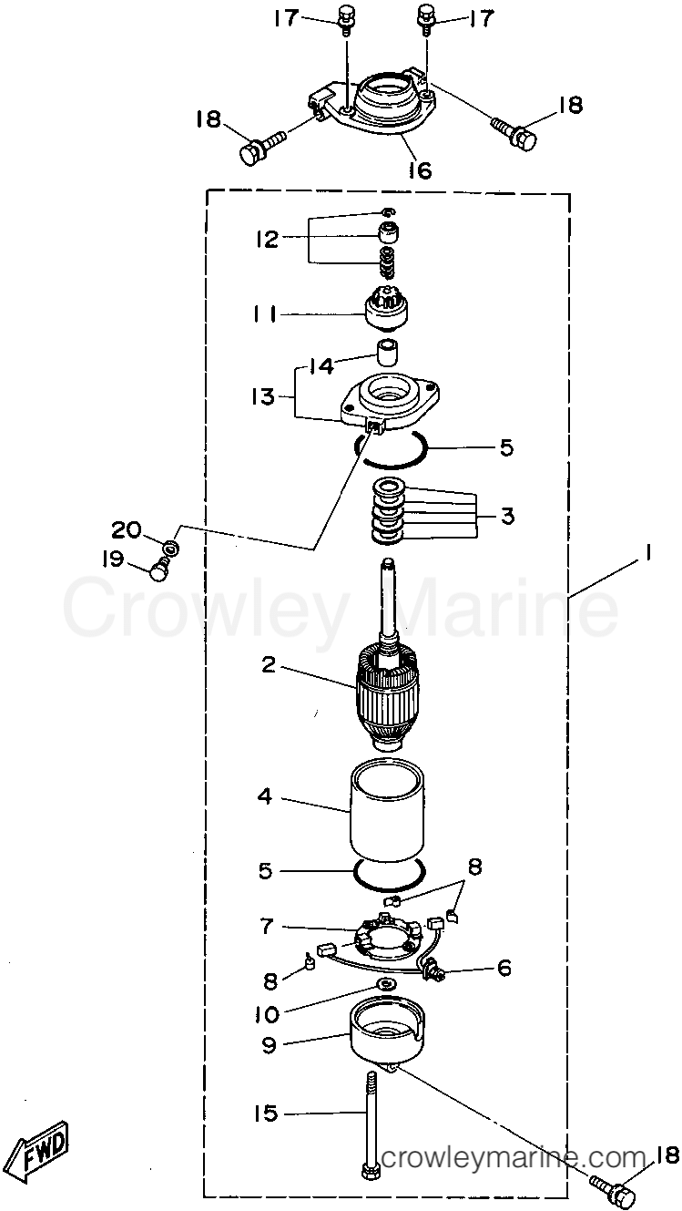 Yamaha Motors 150TXRT - STARTING MOTOR