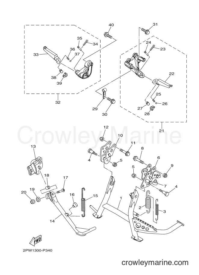 2015 Scooter XP500 - XP500 (2PW1) [050] - STAND & FOOTREST