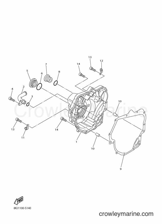 2018 Snowmobile SRS10ML62 - SRS10ML62 (8MT3) [010] - CRANKCASE COVER 1