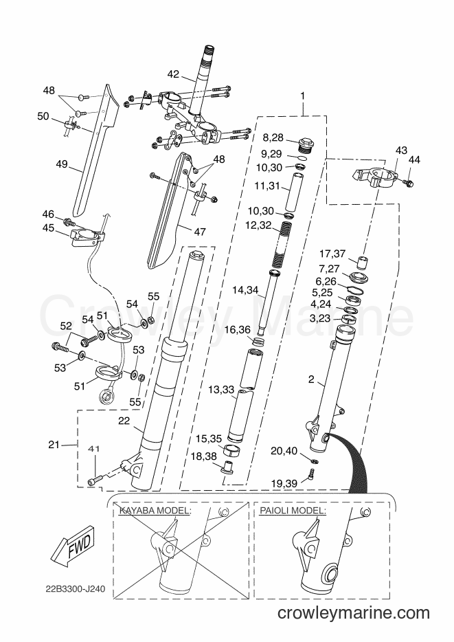 2010 Dirt Bike WR125R - WR125R (22B3) [010] - FRONT FORK