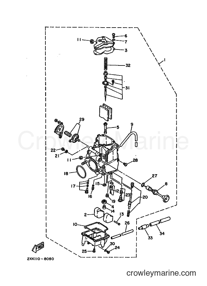 1988 ATV YFM350X - YFM350X (2XK0) [020] - CARBURETOR