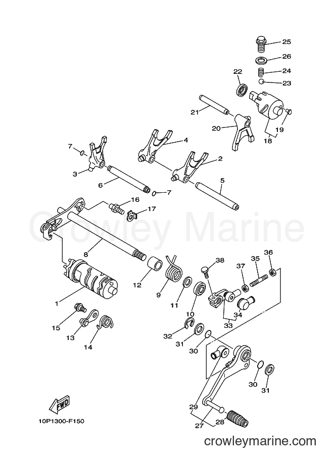 2007 ATV YFM350R - YFM350R (10P2) [010] - SHIFT CAM & FORK