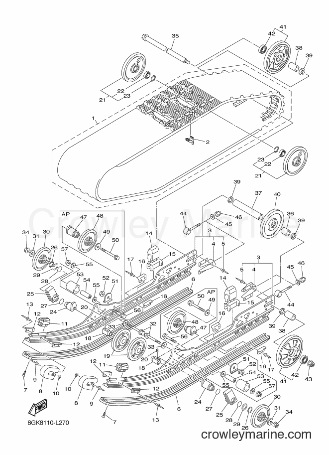2012 Snowmobile RPZ50GT - RPZ50GT (8GK8) [020] - TRACK SUSPENSION 1