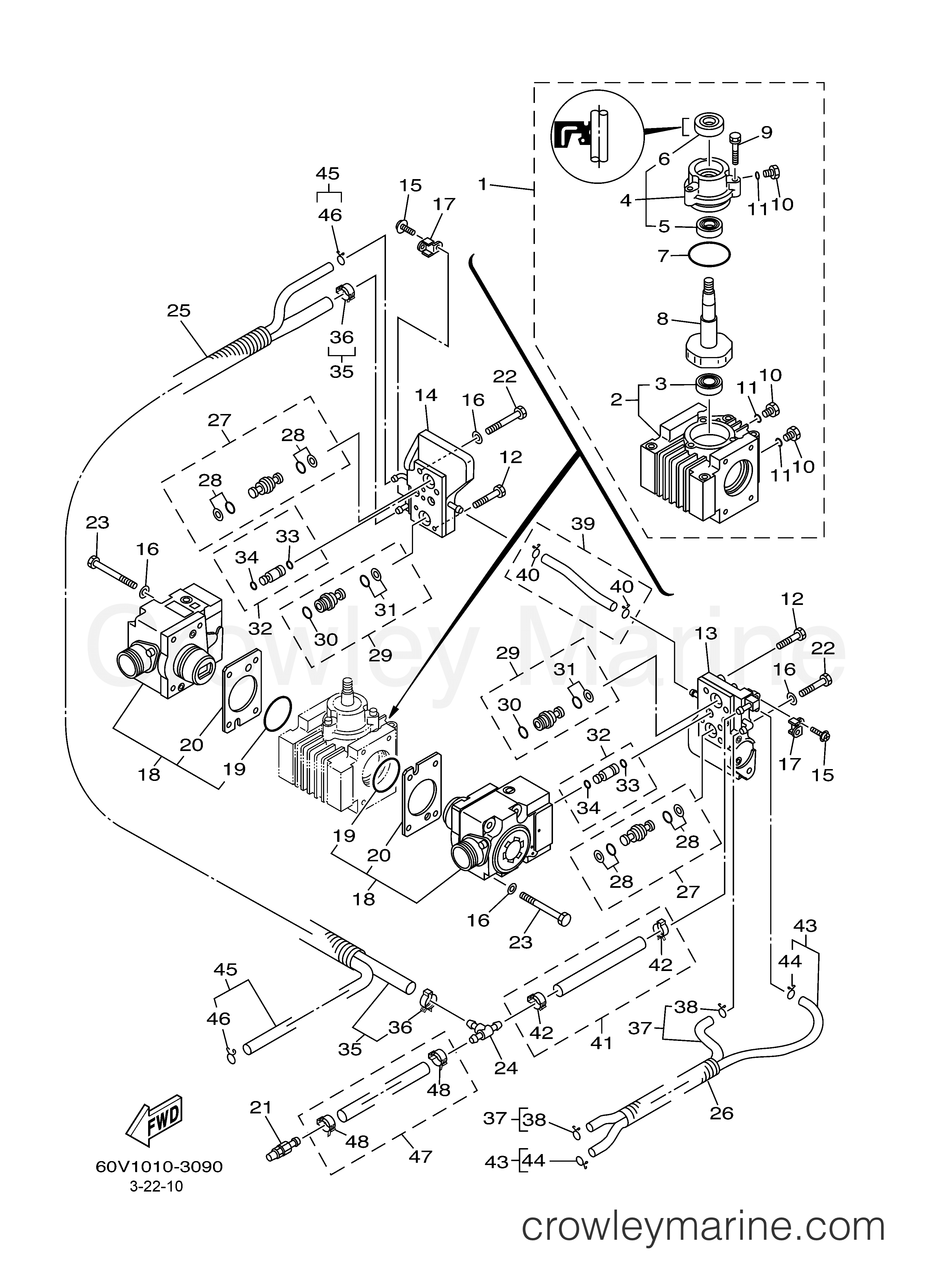 FUEL INJECTION PUMP - 2003 Outboard 250hp Z250TXRB | Crowley Marine