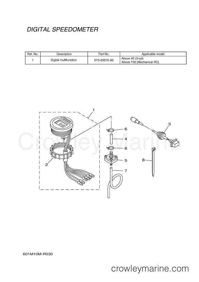 Yamaha Motors RIGGING METER-2017 (601M) [010] - METER 3