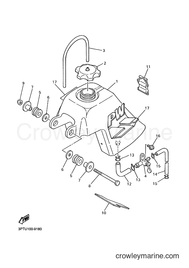 1999 Dirt Bike PW50 - PW50 (3PTV) [070] - FUEL TANK