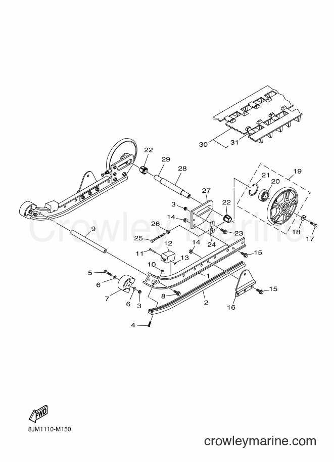 2017 Snowmobile SRX120 - SRX120 (8JMC) [010] - TRACK SUSPENSION 1