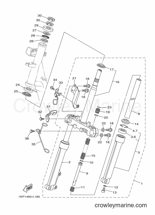 Yamaha Motors AL115FX (1KP3) [010] - STEERING