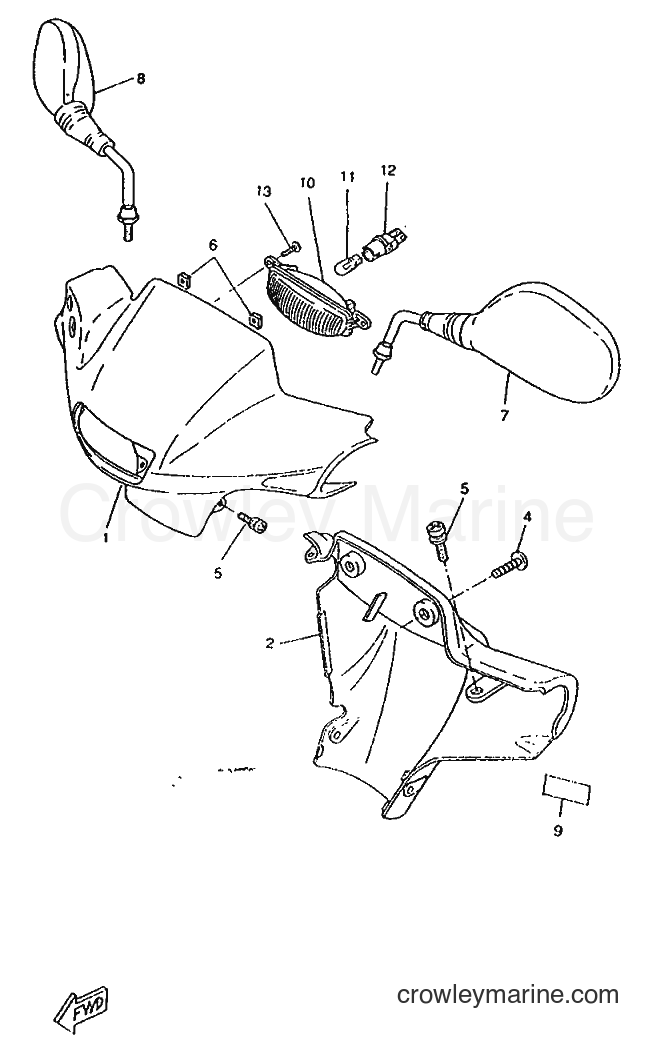 1996 Scooter CW50RSP - CW50RSP (4UR3) [999] - COWLING