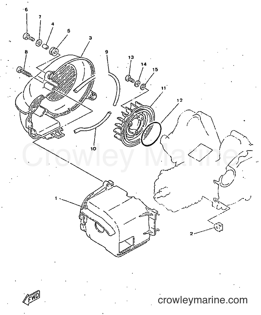 1995 Scooter YA50N - YA50N (3UG2) [999] - AIR SHROUD & FAN
