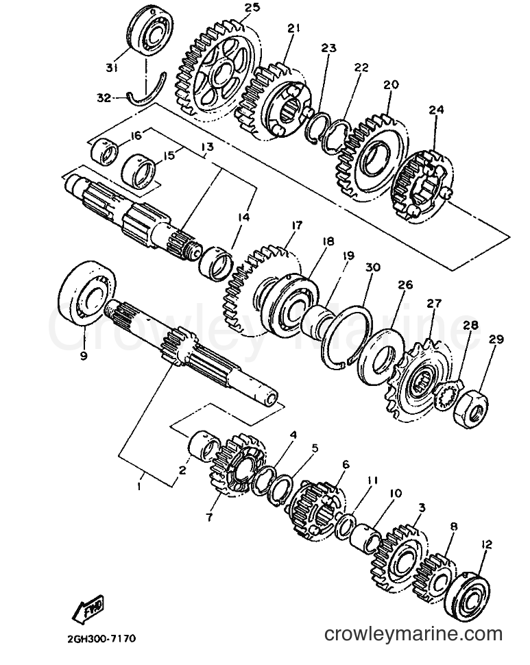 Yamaha Motors FZR1000 (2GH) [999] - TRANSMISSION