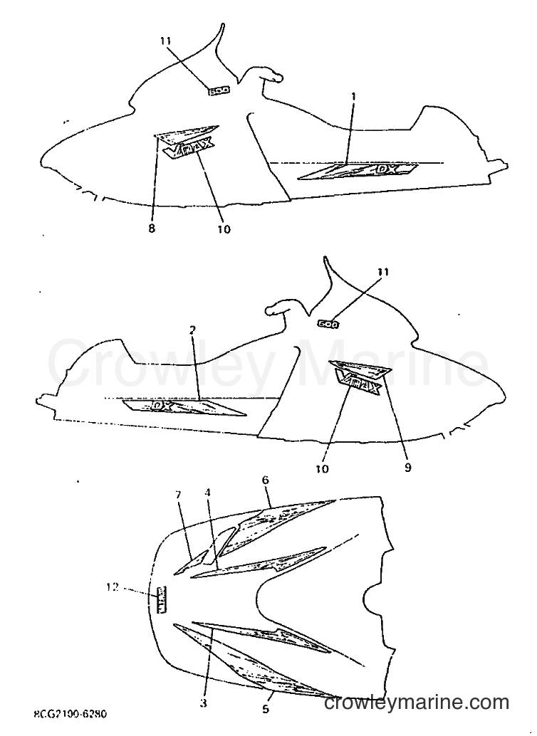 1996 Snowmobile VX600DX - VX600DX (8CG2) [020] - EMBLEM