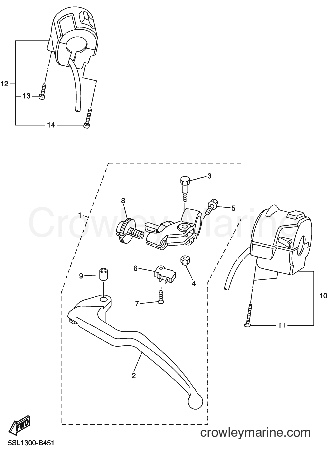 2005 Sport Bike YZF-R6 - YZF-R6 (5SLM) [020] - HANDLE SWITCH & LEVER