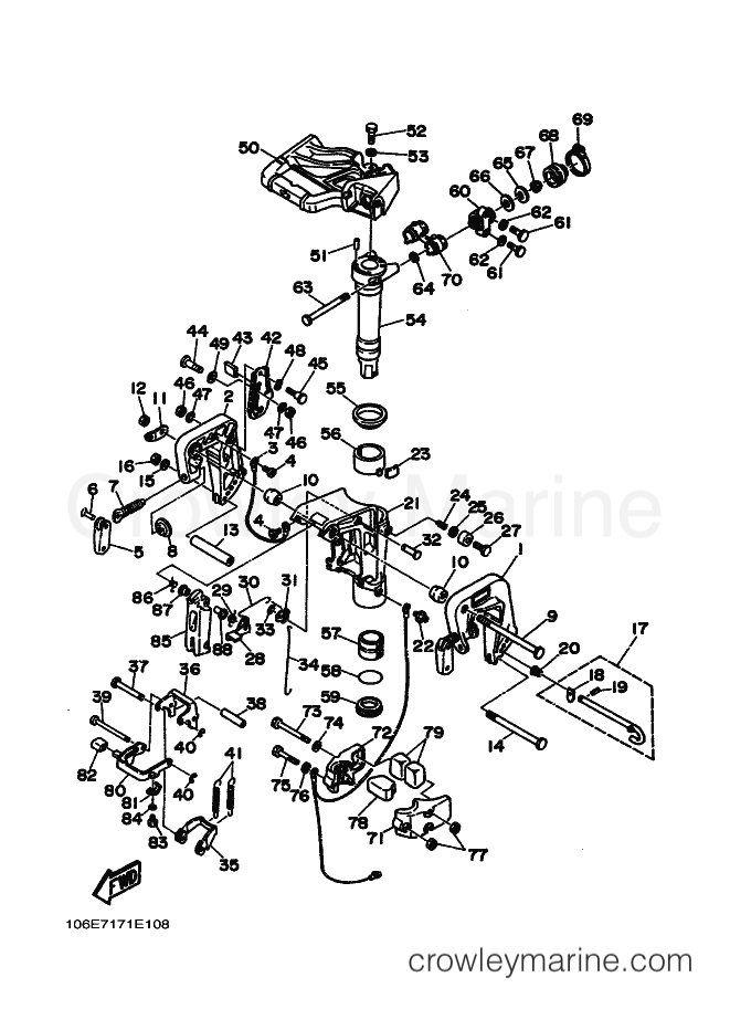 Yamaha Motors 9.9D (6E7) [030] - BRACKET 1