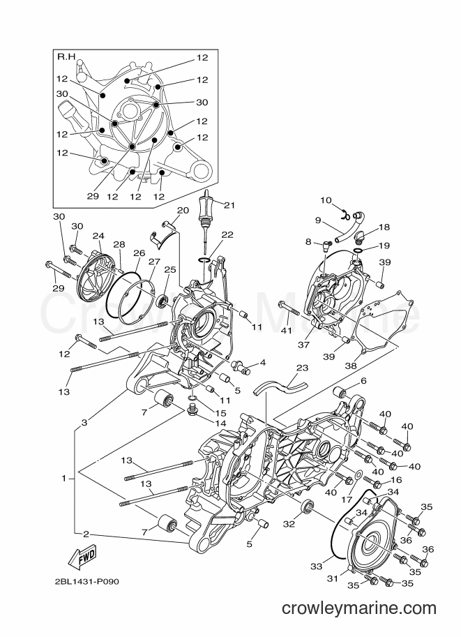 2017 Street Bike LTF125 - LTF125 (2BL4) [010] - CRANKCASE