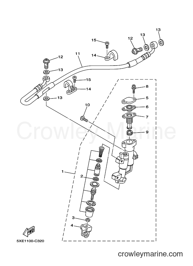 2004 Dirt Bike YZ125 - YZ125 (5XE2) [040] - REAR MASTER CYLINDER