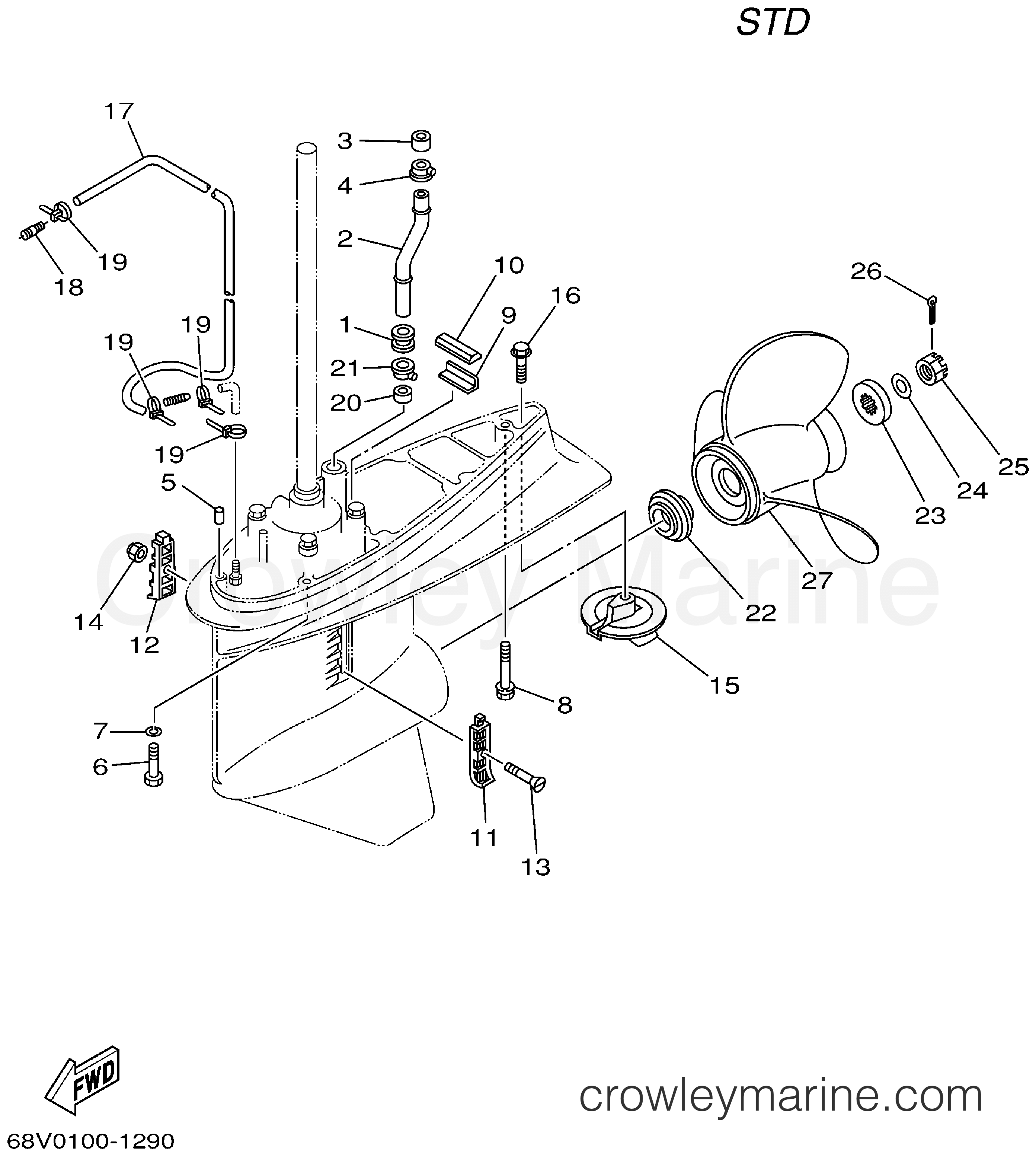 Yamaha Motors F115TLRA - LOWER CASING DRIVE 2 (F115)
