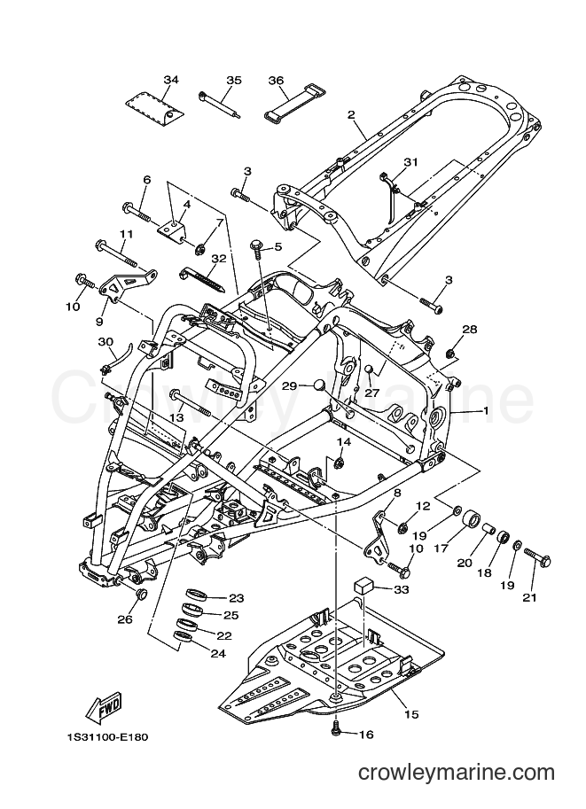 Yamaha Motors YFM700R (1ASH) [010] - FRAME