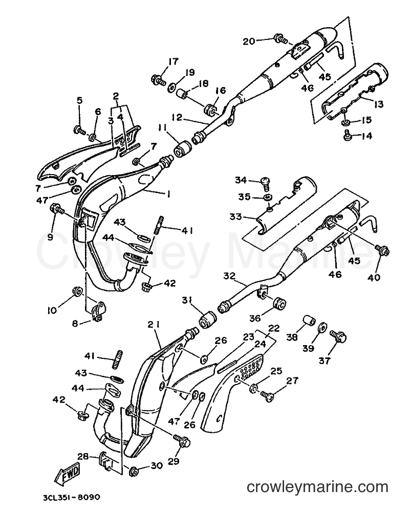 Yamaha Motors TDR240 (3CL2) [999] - EXHAUST