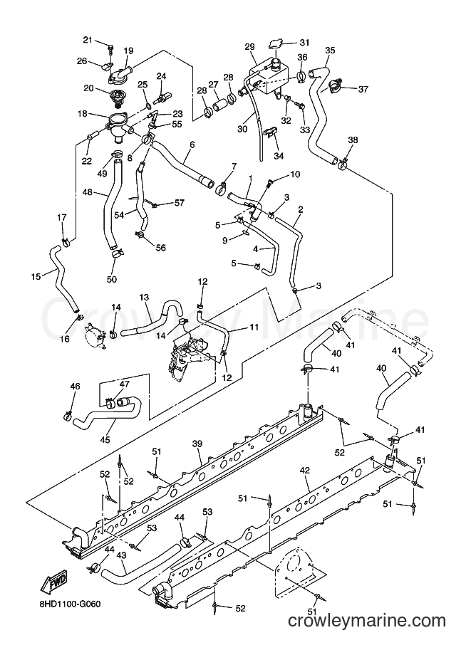 2008 Snowmobile RS10ST - RS10ST (8HD2) [010] - RADIATOR & HOSE