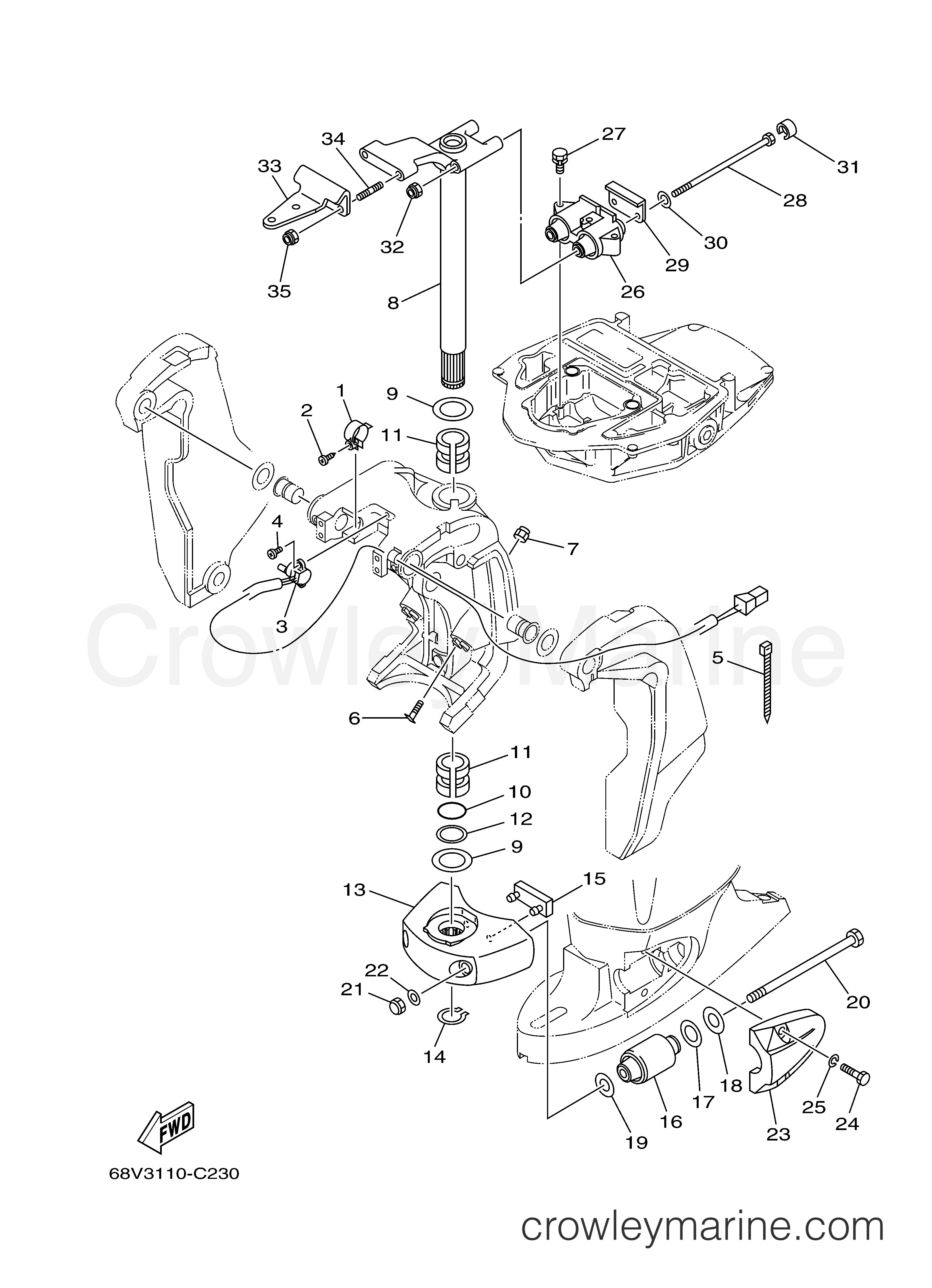 Yamaha Motors F115TLRC - BRACKET 2