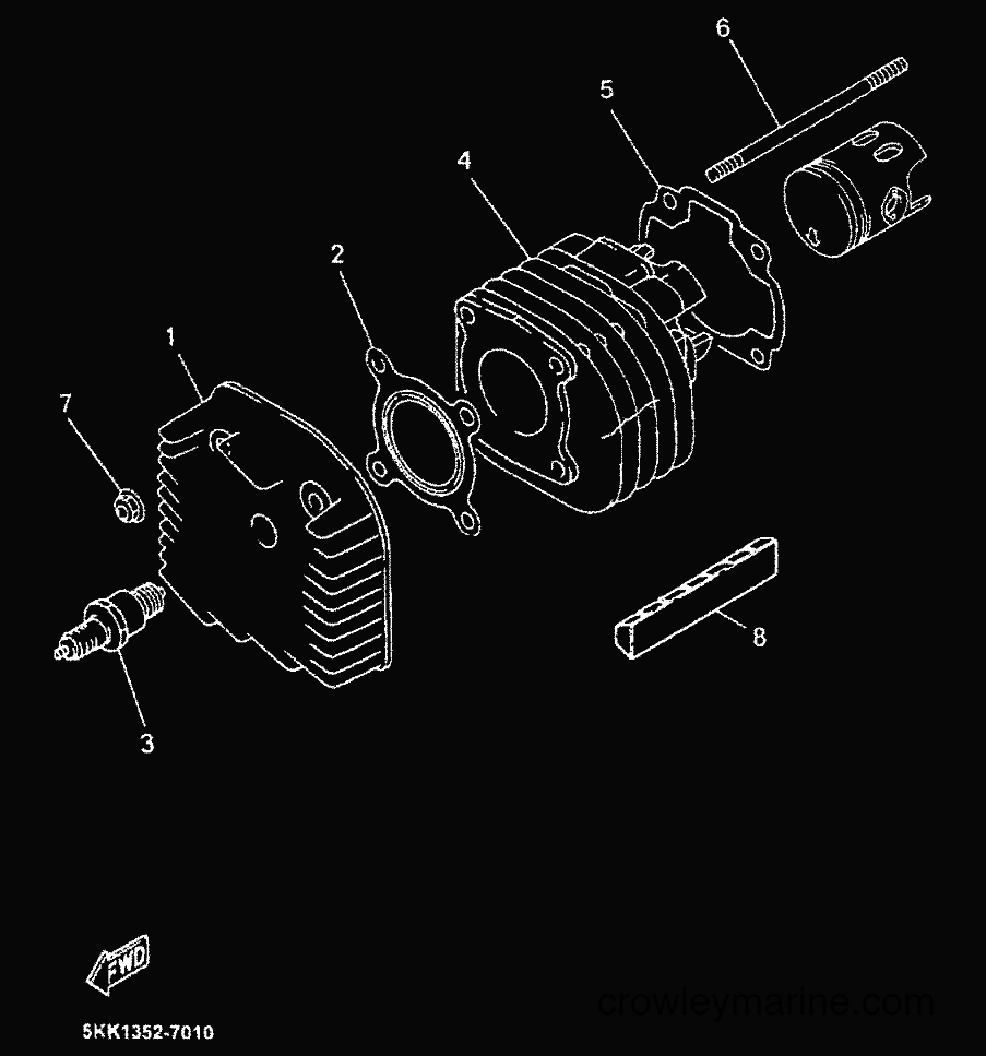 1999 Scooter YN100 - YN100 (5KK1) [999] - CYLINDER HEAD