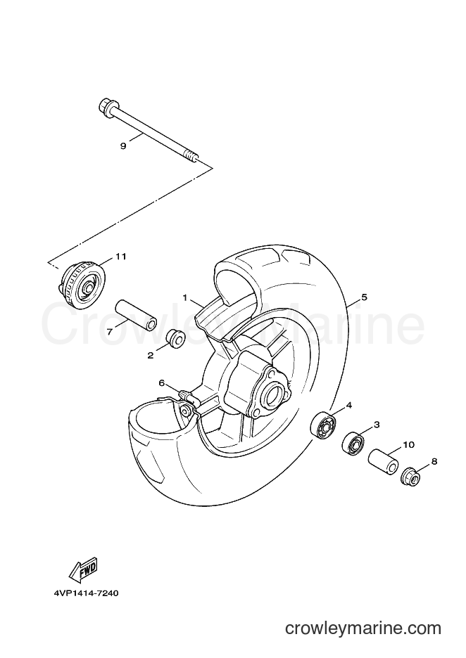 Yamaha Motors YW100 (4VPJ) [010] - FRONT WHEEL