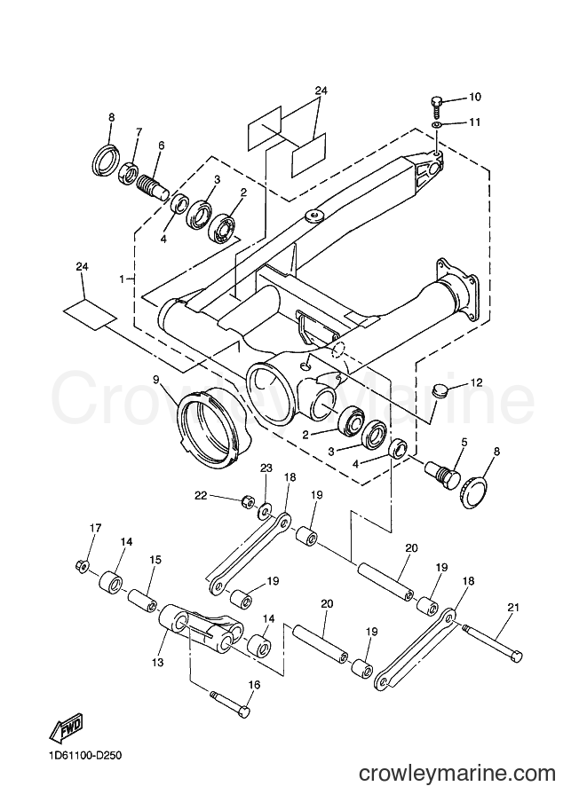 2008 Cruiser XVZ13CTS - XVZ13CTS (1D6M) [010] - REAR ARM