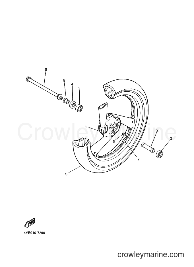 2003 Street Bike FZS600 - FZS600 (5RT4) [080] - FRONT WHEEL