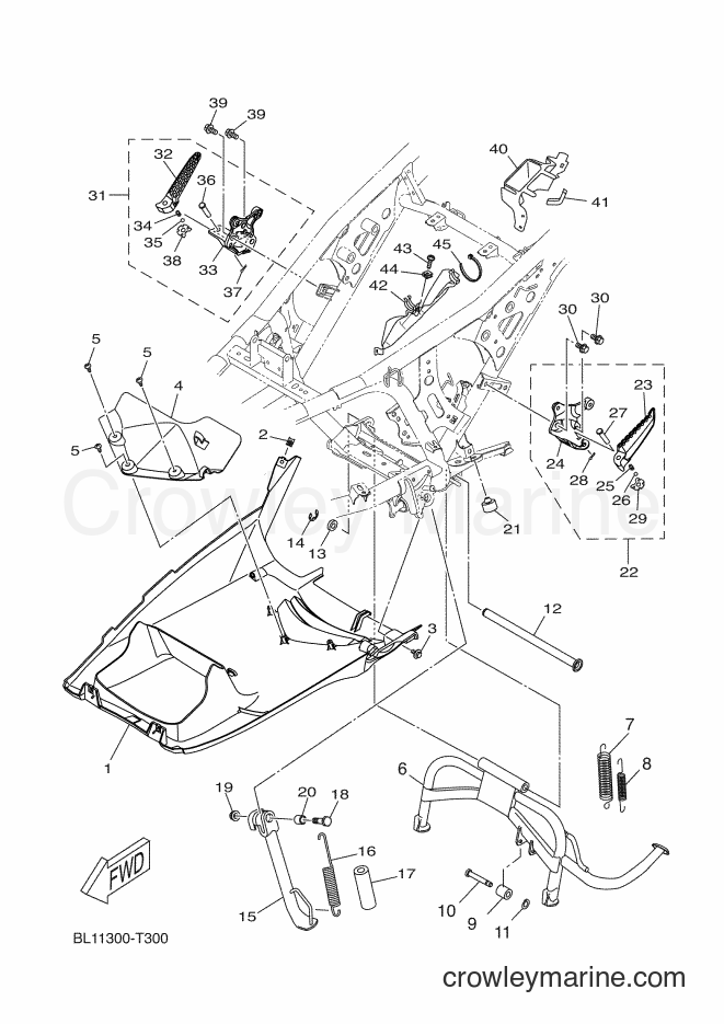 2018 Scooter YP400RA - YP400RA (BL11) [010] - STAND & FOOTREST