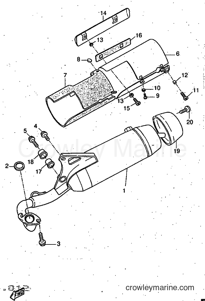 1997 Scooter YQ50 - YQ50 (5DR1) [999] - EXHAUST