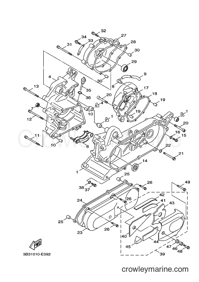 Yamaha Motors YW50FX (2DTA) [010] - CRANKCASE