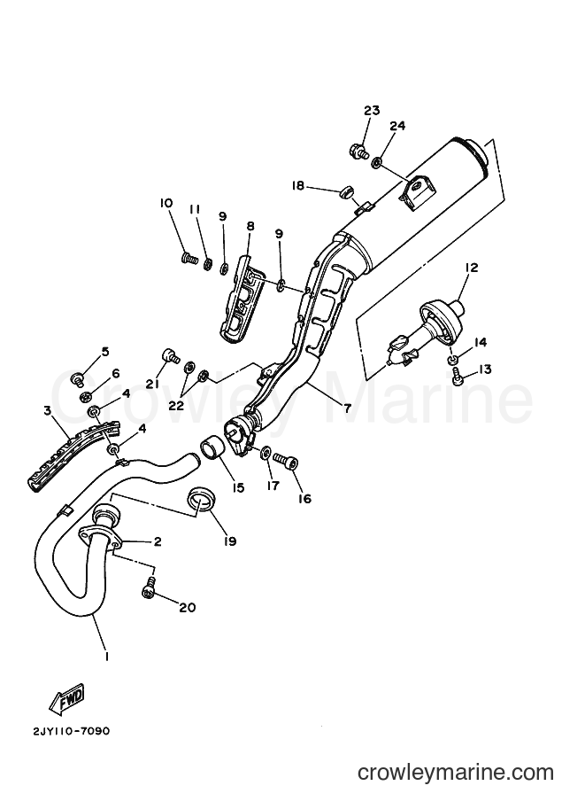 1994 Dirt Bike TW200E - TW200E (3AWK) [010] - EXHAUST