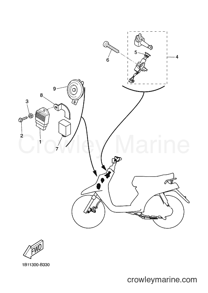 Yamaha Motors CW50N (1D11) [010] - ELECTRICAL 1
