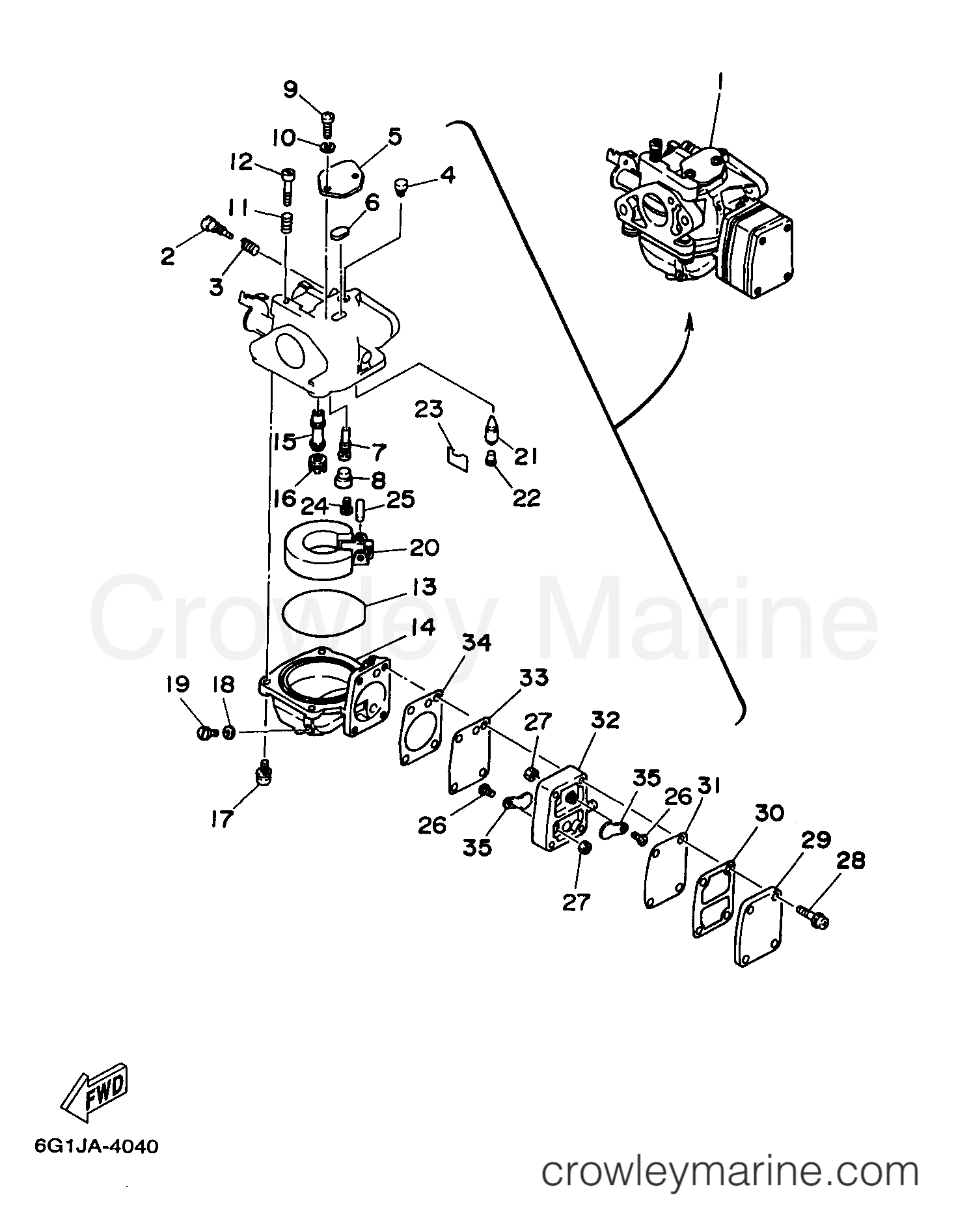 Yamaha Motors 8MLHX - CARBURETOR