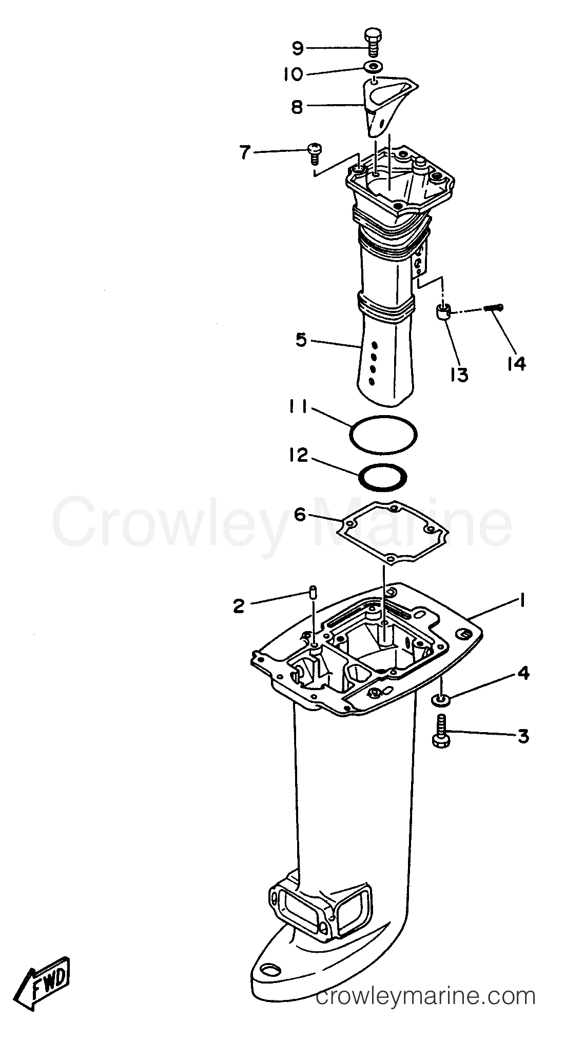 Yamaha Motors C30ELRU - UPPER CASING